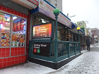 Sterling Street (IRT Nostrand Avenue Line) New York City Subway station in Brooklyn, New York