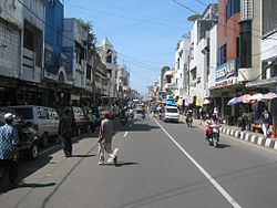 Ahmad Yani road in Sukabumi