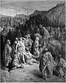 Оцелелите поклонници на Пиер пристигат при Годфроа дьо Буйон, гравюра, авт.: Гюстав Доре