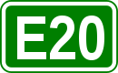 Zeichen der Europastraße 20