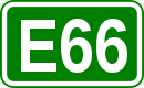 Zeichen der Europastraße 66