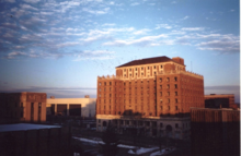 Wabash Avenue-East Historic District, Wabash Ave. and 7th and 8th Sts.; also 26-34 8th St.; also roughly bounded by 6th, Ohio, 7th, and Walnut Sts. Terre Haute Terre Haute House Last Sunset prior to demolition.png