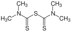 Strukturformel von Tetramethylthiurammonosulfid