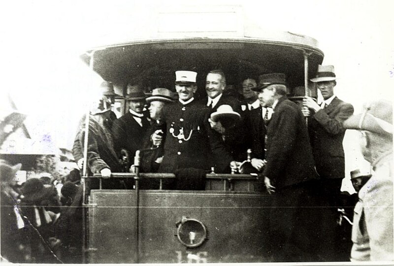 File:The first tram to the Grange, 1 July 1928.jpg