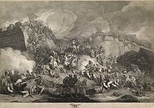 The storming of Seringapatam in April 1799 The storming of Seringapatam - John Vendramini, 1802 - BL P779.jpg