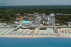 Blick auf den Strand von Tirrenia