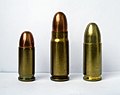 Comparaţie .32 ACP, 7,62mm Tokarev, 9x19mm