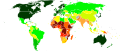 UN Human Development Index by country as of 2008