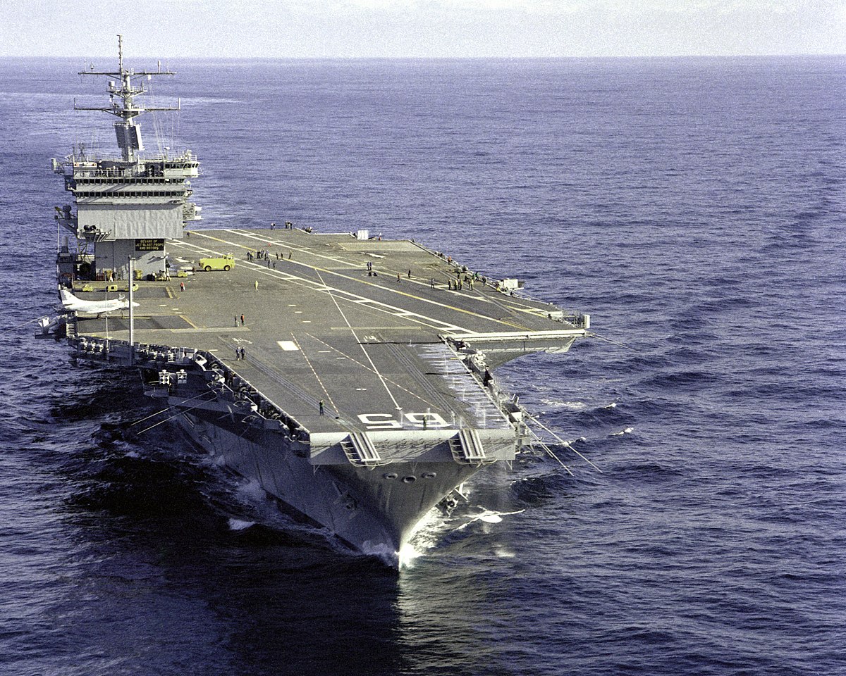 File:USS Enterprise (CVN-65), bow view 1983.jpg - Wikimedia Commons