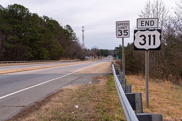 Former southern terminus in Randleman