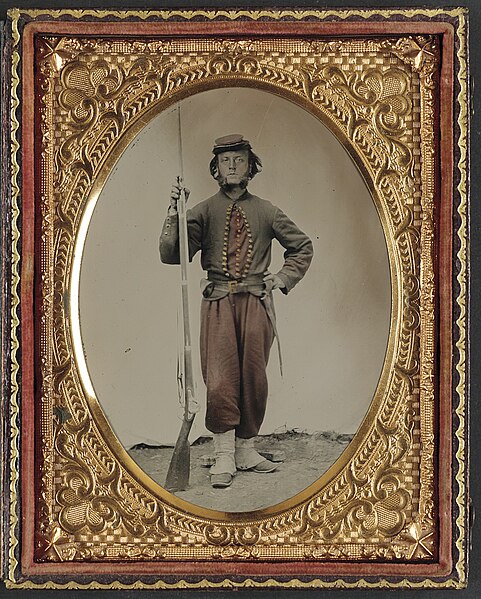 Photograph believed to be Private Alonzo F. Thompson, Company C, 14th Regiment, New York State Militia