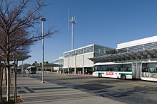 Main entrance and bus bays in 2013 Union City BART Station.jpg