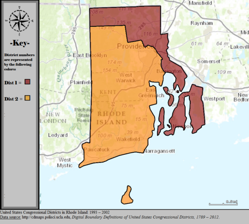 United States Congressional Districts in Rhode Island, 1993 - 2002.tif