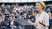 Thumbnail for File:Ursula von der Leyen presents her vision to MEPs.jpg