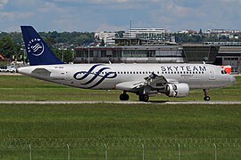 Airbus A320 Aeroflot på Stuttgarts flygplats