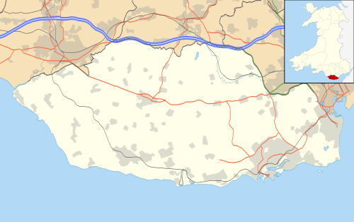 Mapa konturowa Vale of Glamorgan