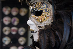 A carnival mask. Venice, Italy 2009