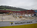 Building construction works for St Francis Primary School, off Newport Road, Ventnor, Isle of Wight, seen in May 2012. The building works were completed later in 2012 and used the site of the old Ventnor Middle School.