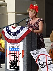 Jackson at a Tea Party rally in 2009 Victoria Jackson.jpg