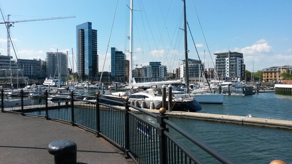 Image: View across Ocean Village Marina (geograph 5432669)