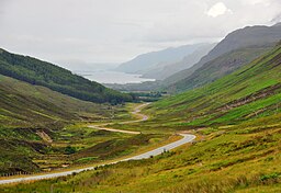 View down Glen Docherty to Loch Maree