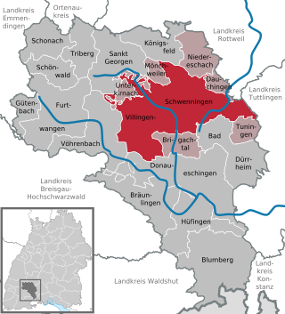 Розташування Філлінген-Швеннінген