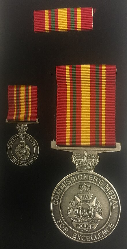 WA Police Commissioner's Medal for Excellence WA Police Commissioner's Medal for Excellence.jpg