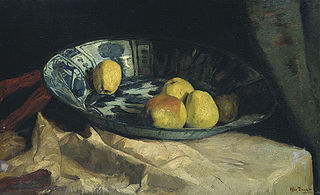 Willem de Zwart (1880/90): Still life with apples on tray in Delft Blue, Rijksmuseum Amsterdam.