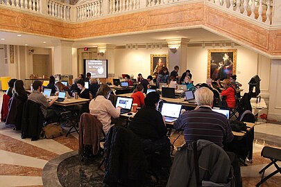 Edit-a-thon at the National Museum of Women in the Arts, March 2015