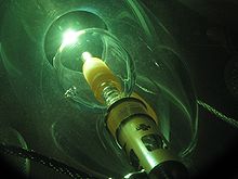 A xenon arc lamp (Osram XBO 4000W). Xenon short-arc bulb.jpg