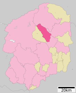 Situering van Yaita in de prefectuur Tochigi