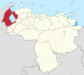 Ubicación del estado Zulia