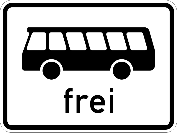 File:Zusatzzeichen 1024-14 - Kraftomnibusse frei, StVO 1992.svg