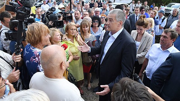 Aksyonov in Armyansk, Crimea, September 2018