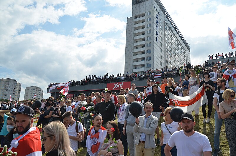 File:Митинг памяти Александра Тарайковского, метро Пушкинская, Минск, 15 августа 2020 126.jpg