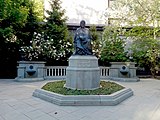 Monument to the memory of Nizami Ganjavi, together with Eldar Zeynalov. (1991, Moscow)