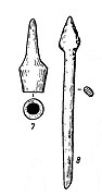 7—8 — костяные наконечники стрел