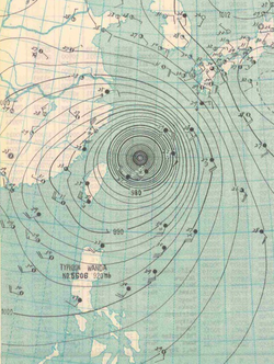 1956年8月1日的天氣圖