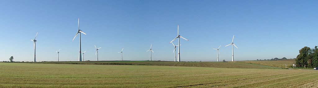 11 turbines E-126 7,5MW wind farm Estinnes Belgium