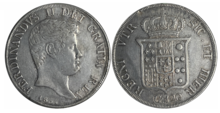 Silver Two Sicilies 120 grana (1 Two Sicilies piastra), 1834 120 Grana Ferdinan 1834.png