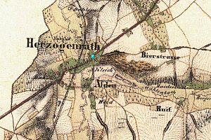 Erckensmühle on the original map from 1846