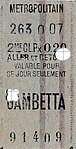 Ticket aller-retour émis le 263e jour de l’année 1920, soit le dimanche 19 septembre 1920 à 7 heures du matin.