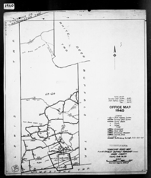 File:1940 Census Enumeration District Maps - Pennsylvania - Union County - West Buffalo - ED 60-20 - NARA - 5838380.jpg