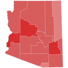 1998 United States Senate election in Arizona results map by county.svg