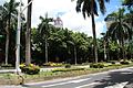 Táiběi Zhōngzhèng District ZhōngShān South Rd Shin Kong Life Tower (center) and National Taiwan University Children's Hospital (right) View to NNW Táiběi Stadtteil Zhōngzhèng ZhōngShān South Rd Shin Kong Life Tower (Mitte) und National Taiwan University Children's Hospital (rechts) Blick nach NNW