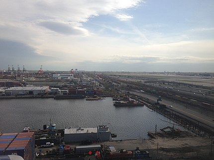Port Newark is adjacent to Newark Airport