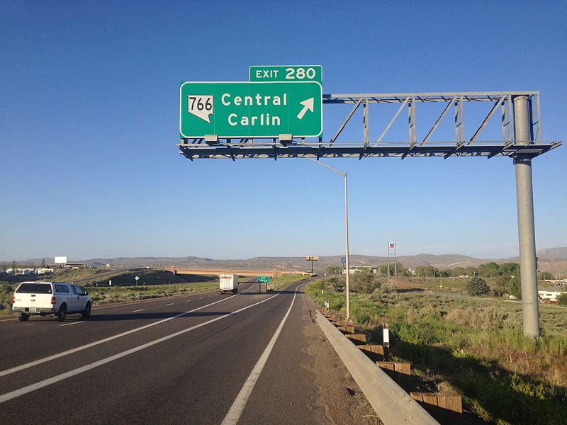 File:2014-05-31 18 59 15 Sign for Exit 280 along eastbound Interstate 80 in Carlin, Nevada.JPG