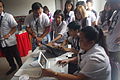 STI students tries to edit Wikipedia at the Wikimedia Philippines booth