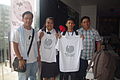 Students were given t-shirts after editing Wikipedia.