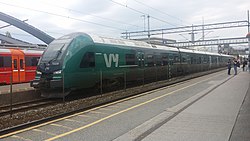 Første Vy-grønne Flirt-togsett.